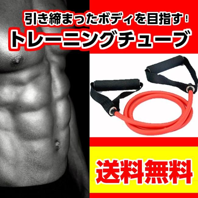 引締め トレーニングチューブ フィットネス 筋トレ シェイプアップ 送料無料