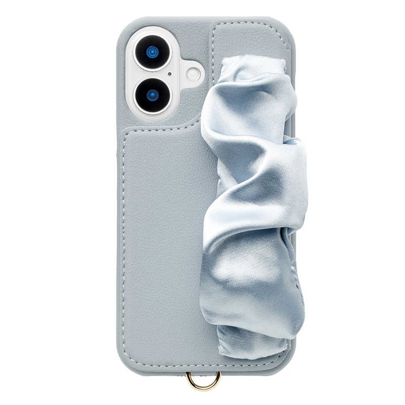 CCCフロンティア　Classy Scrunchie Case for iPhone 16 ペールブルー　UNI-CSIP24M-2CSPB