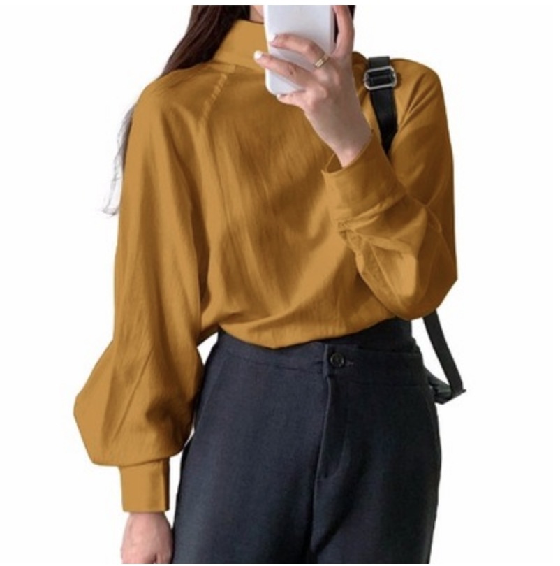 トップス レディース カットソー 袖あり 長袖 タートルネック 2XL 3XL イエロー ブラック 個性的 上品 お洒落 主役級 存在感 無地 春 秋 冬 10代 20代 デート お出かけ