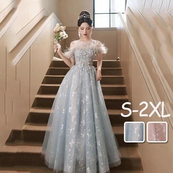 ドレス 大人 ピアノ 発表会 演奏会用ドレス 演奏会 イブニングドレス 結婚式 母親 ピアノ発表会 中学生 パーティードレス 発表会ドレス レディースドレス ロング丈 半袖 編み上げ 二次会