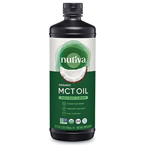 NutivaオーガニックMCTオイル無香料32オンスUSDAオーガニックNon-GMONon-BPAWhole30 ApprovedVegan