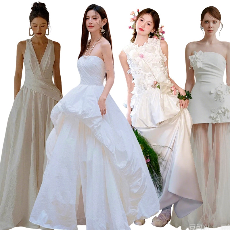 2025新入荷 ウェディングドレス白 パーティードレス 前撮りドレス 結婚式二次会 サイズオーダーメイド可能 ワンピース Aライン マーメイド 花嫁ロングドレスお呼ばれ イブニングドレス