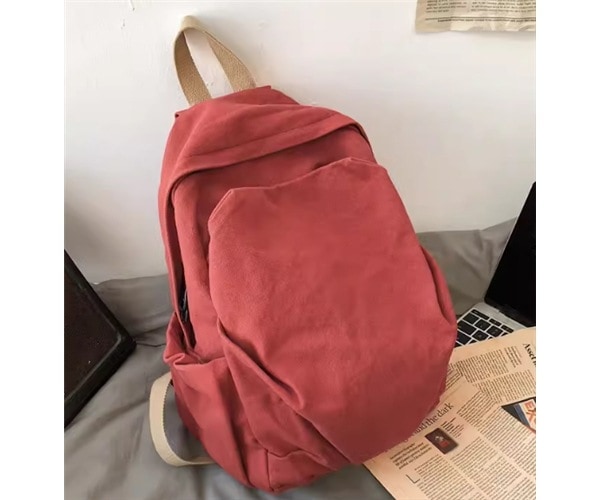 バッグ カバン レディース メンズ 男女権用 ユニセックス リュック スクールバッグ 折り畳み可能 スクエア 四角 ポケット ファスナー ソフトハンドル キャンバス かわいい 大人可愛い シンプル