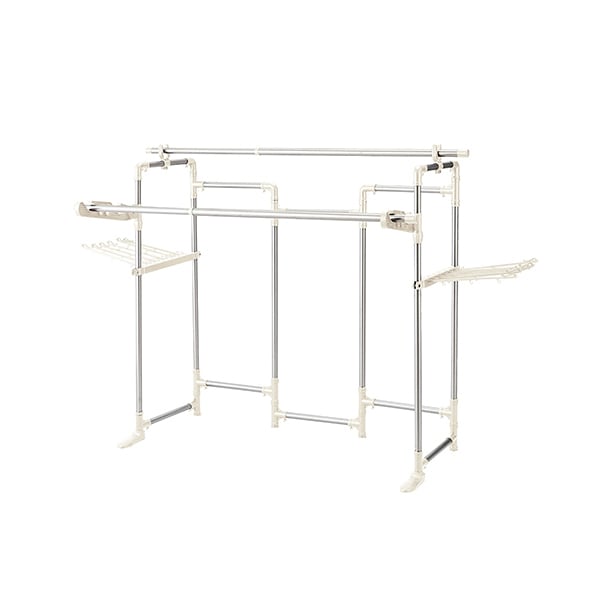 NY-271 ステンレス 多機能 物干し 折りたたみ パネル式 大型 幅195×奥行75×高さ127cm ライトグレー 8,338円