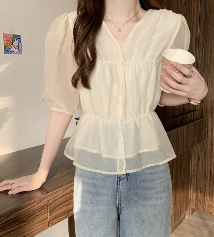 トップス デート モテアイテム チュニック ブラウス シフォン バルーン フリル 可愛い きれいめ 上品 おしゃれ かっこいい 可愛い ラブリー キュート ガーリー クール モード系 セクシー