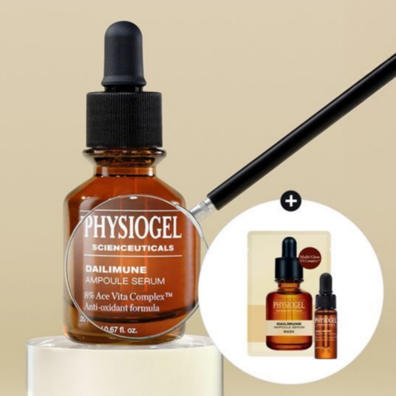[ビタミンCアンプル] フィジオゲル サイオンスーティカルズ デイリーミューン アンプル セラム 20ml+4ml+マスクパック 1枚 肌バリアサポート 保湿集中ケア 敏感肌にもおすすめ
