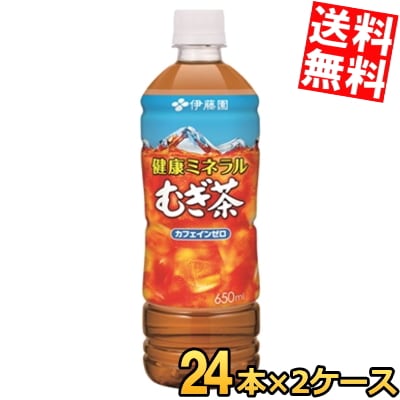 期間限定品 伊 藤 園 健康ミネラルむぎ茶 650mlペットボトル 48本(24本×2ケース) ミネラル麦茶 お茶