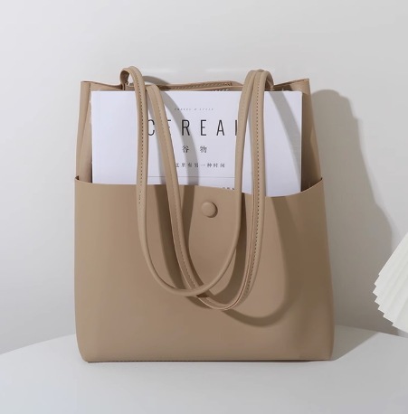 バッグ カバン 鞄 bag ショルダーバッグ トートバッグ 便利 コンパクト セット スクエア型 ボタン PU かわいい 大人可愛い きれいめ シンプル カジュアル 大人 上品 おしゃれ お洒落