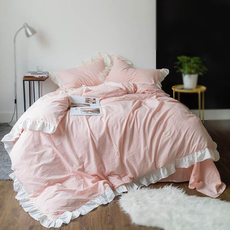 10色！寝具セット 布団カバーセット ４点セット 布団カバー 枕カバー シートセット 洋式和式兼用 ベッド用 防臭 防ダニ 抗菌 洗える 速乾 洗える おしゃれ 姫系