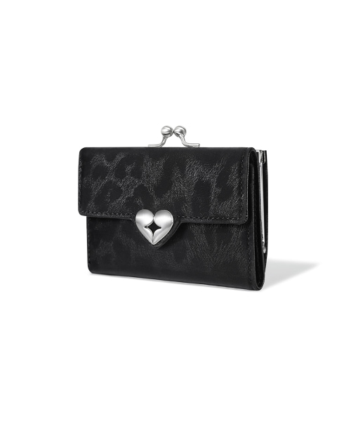 【FENNEC】 HEARTY FRAME WALLET - LEOPARD BLACK 財布 正規品
