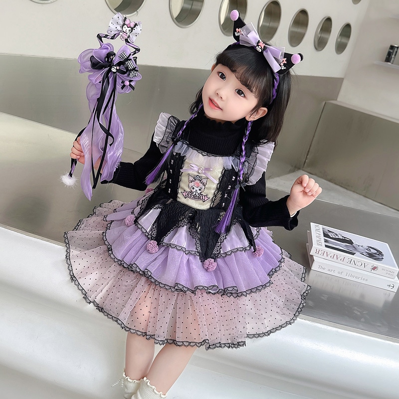ハロウィンファッションコスチュームガール春夏秋冬スカート女の赤ちゃんロリータクロミワンピースセーター2点セット