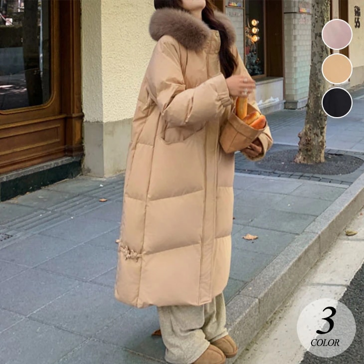 ダウンジャケット ロングコート レディース 秋 冬 防寒 保温 防風 アウター コート ジャケット ダウン 厚手 ファー フード付き ゆったり 体型カバー ダウンコート 通勤 ビジネス カジュアル 韓