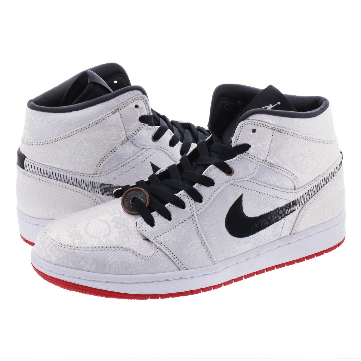 AIR JORDAN 1 MID SE FRLS GC WHITE/BLACK/WHITE 【CLOT】