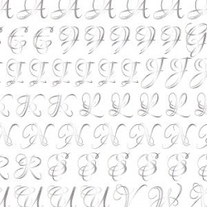 ポーセラーツ 転写紙 文字 LOUNA S 2周年記念イベントが 大切な ALPHABET ルナアルファベットメタリックシ