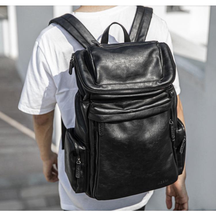 革リュック リュックサック メンズ 大容量 バックパック 学生 大学生 高校生 シンプル 無地 防水 軽量 パソコン 旅行 スポーツ 20代 30代 40代