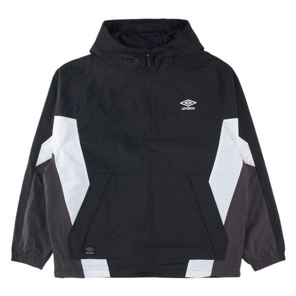 ポップラッシュカラーブロックフードアノラック UQ123CWT31 BLK0