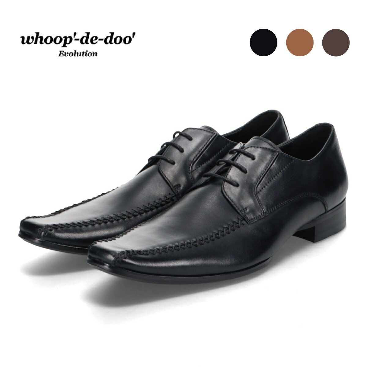 本革 スクエアトゥ スワールモカシューズ 23630012 whoop-de-doo evolution フープディドゥ エボリューション