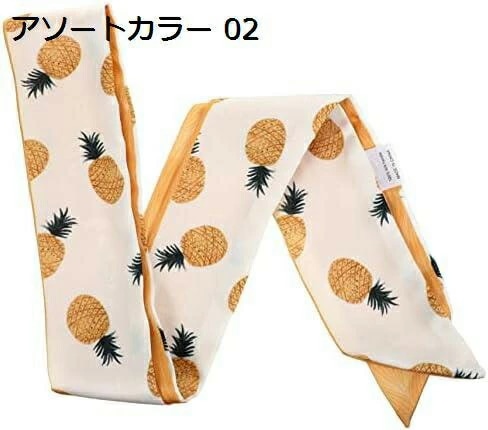 【20%OFFクーポン～】プリント装飾スカーフ レディースファッションベルト サテン裏地ターバン レディースファッションスカーフ 1点