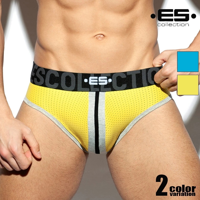 メンズビキニ ブリーフ EScollection/イーエスコレクション WONDERBRIEF 4.0 ボリュームアップ ヒップパッド フロントパッド フルバック 透け 立体縫製 ビキニブリーフ 男