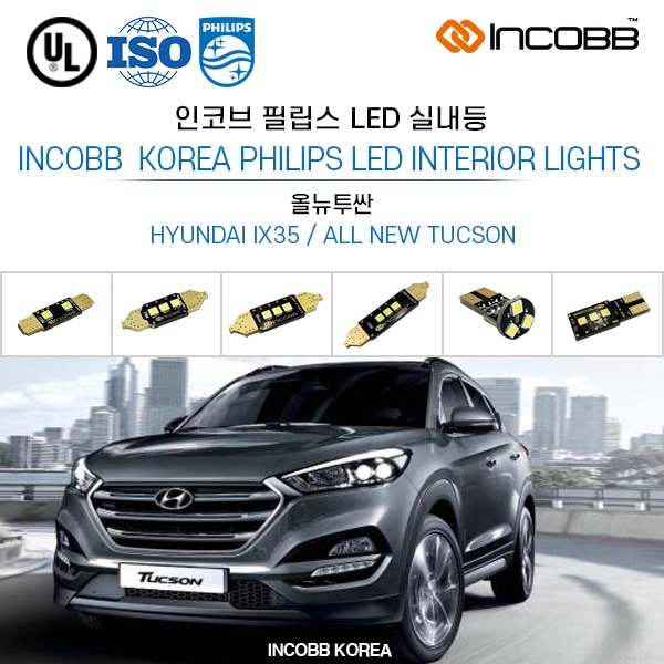 INCOBB KOREA 6500K Crystal White Super Bright ALL NEW TUCSON Sun roof LED Bulbs car interior lights