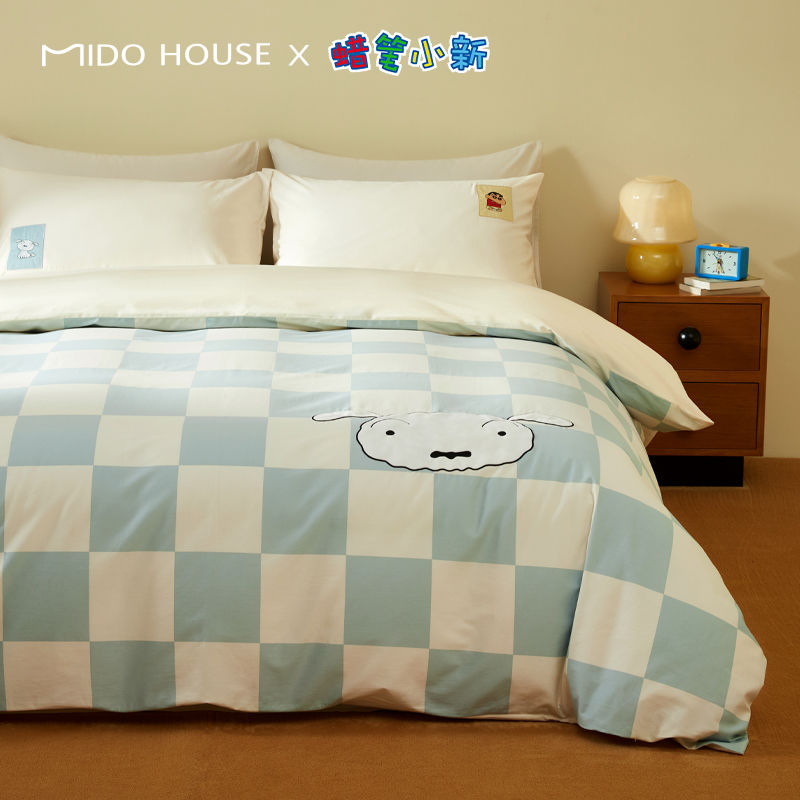 銘都 & クレヨンしんちゃんベッド4点セット純棉60本布団シーツ学生寮シーツ3点セット