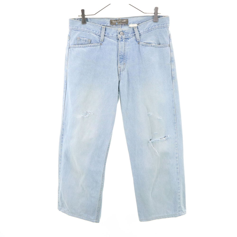 シルバータブ ストレートデニムパンツ 9 アイスブルー ジーンズ SILVER TAB レディース