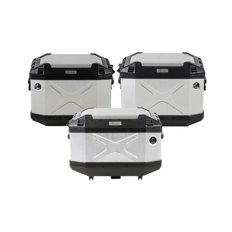 ヘプコアンドベッカー　XPLORER 3BOXセット トップケース45＋サイドケース40 シルバー　HBS-XPR-ALL-40-S