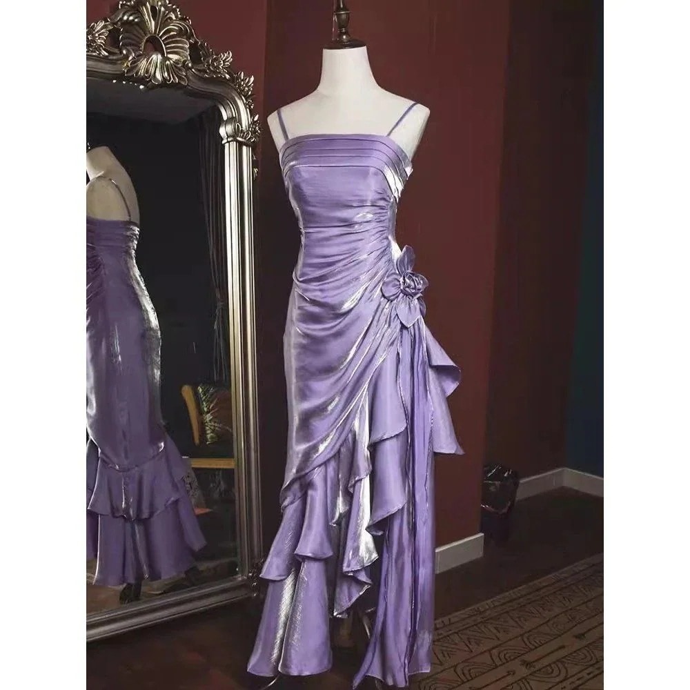 マーメイドプリンセス 成人式ドレス 乾杯服 スリングテールスカート