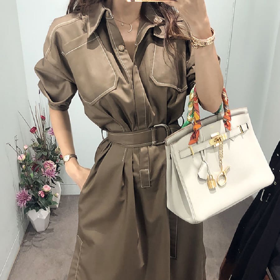 在庫限りワンピース レディース シャツドレス スプリット サマー 10代 20代 30代 40代 ファッション 10214 4,528円