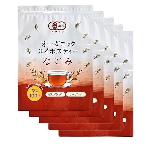 ルイボスティー なごみ オーガニック 100包 5個セット（500包） / ティーバッグ 美容 ダイエット ノンカフェイン ゼロカロリー お茶 ハーブティー ティーパック 有機JAS