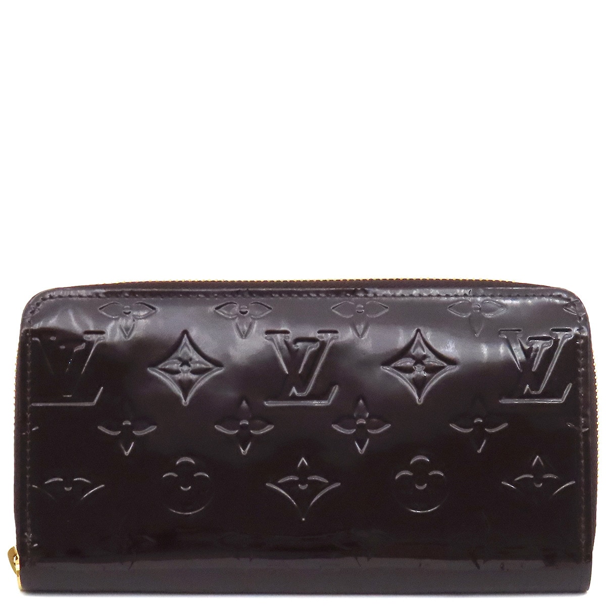 ルイヴィトン LOUIS VUITTON 長財布 ジッピー ウォレット モノグラムヴェルニ アマラント ゴールド金具 紫 ラウンドファスナー M90416 CI1147 【箱】【中古】