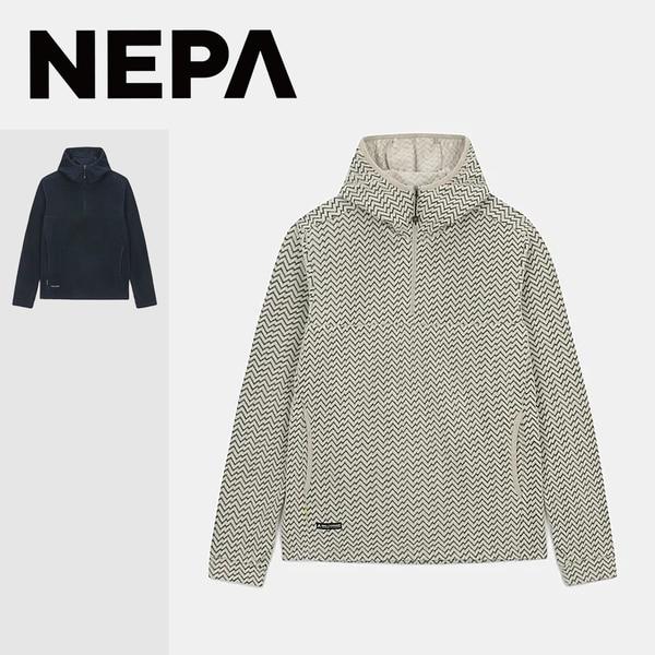 [釜山店] 共用パスファインダーパターンフリースハーフジップアップパーカー 7KF6003
