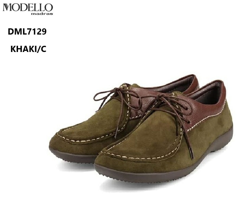 (マドラスモデロ)DML7129 madras MODELLO オブリ―クタイプカジュアルシューズ 日本人の足型にフィット 口周りの異素材コンビがデザインアクセントとして足をキレイに見せてくれます