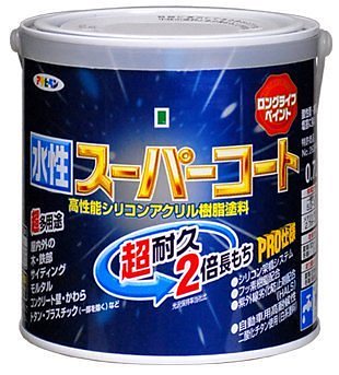 （まとめ買い）ペンキ 水性スーパーコート 水性多用途 カーキー 0.7L [x3缶セット]