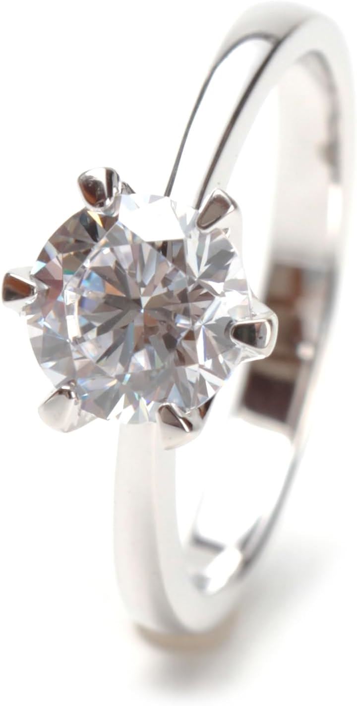 プロポーズリング ダミーリング 箱付き 婚約指輪 engagement 指輪ケース エンゲージリング 7号 箱パカ サプライズ プレゼント 誕生日 記念日 結婚 シルバー 1ct(7号)