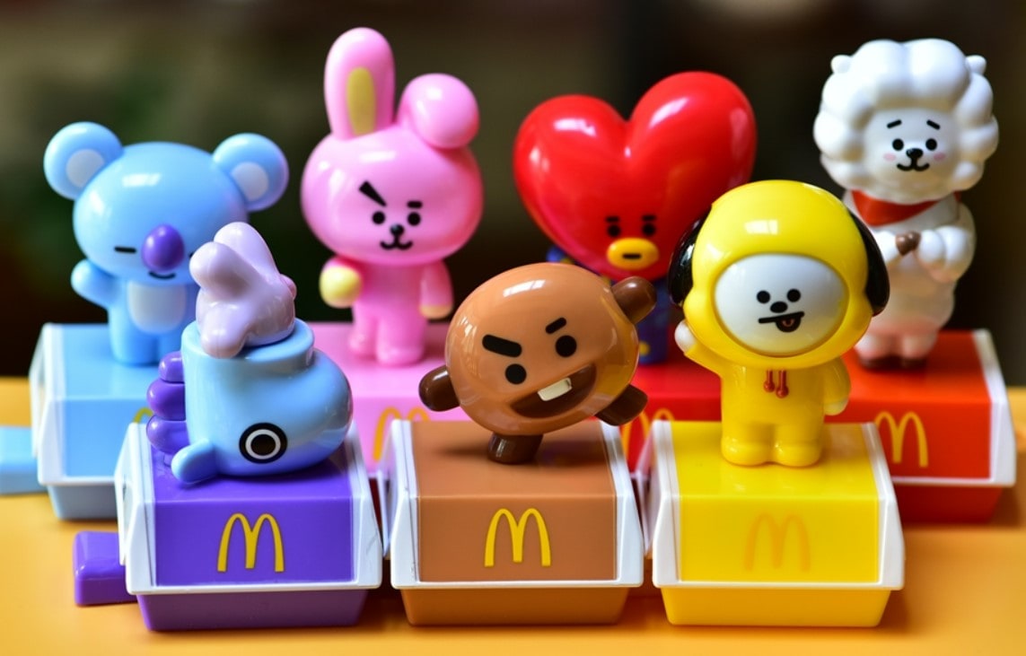 マクドナルド BT21 フィギュア 3個セット Qoo10] BT21 BTS x Mcdonalds フィギュ