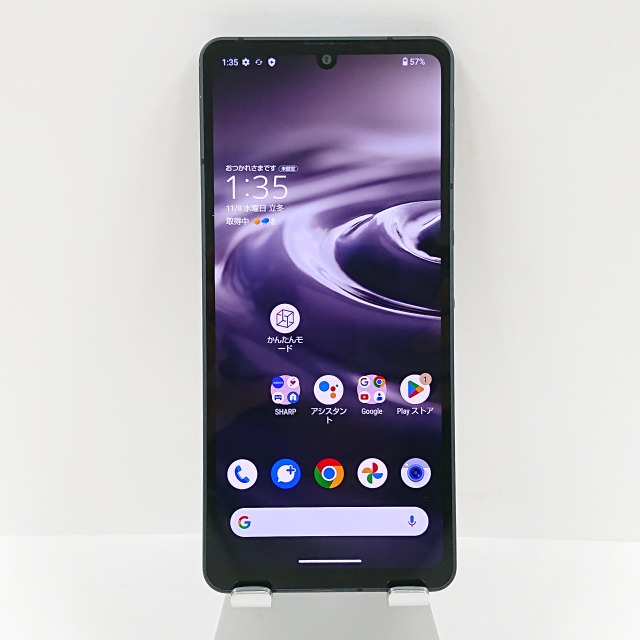 AQUOS sense6 SHG05 au ブラック 送料無料 本体 c04788 【中古】