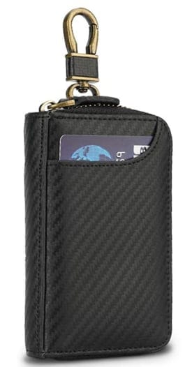 キーケース カードケース IC キャッシュ レス 財布 スマートキーケース 車 L字財布 L字ファスナー カーボンレザー 人気 お洒落 おしゃれ 男女兼用 ユニセックス レディース 女性用 メンズ b