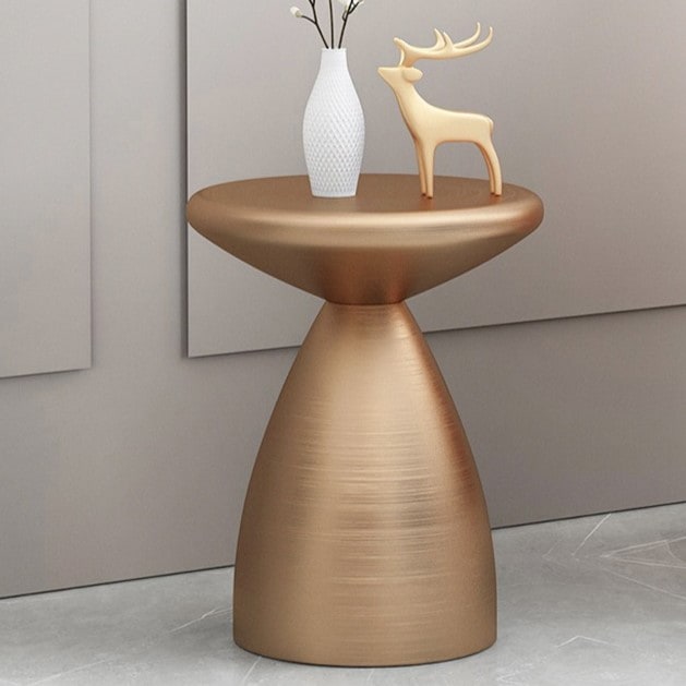 サイドテーブル ゴールド アイアン リビングルーム ソファサイド コンパクト ラウンドテーブル モダン シンプル コーヒーテーブル ミニテーブル クリエイティブ 高級 ベッドサイドテーブル お洒落