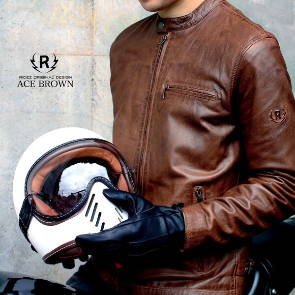 RIDEZ ACE JACKET BROWN M RLJ110 シングルライダースジャケット 31,730円