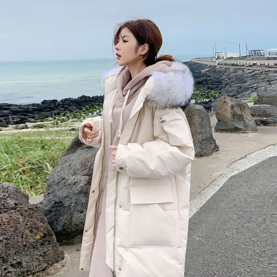 新作セール ダウンコート レディース 洗える フード付き 冬 ファー付き 無地 トリミング ハーフ丈 ロング丈 冬コート 厚手 アウター ダウン コートコート