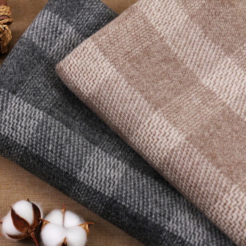 150cmx1M 生地 布 2024 秋冬 ツイード生地 ウール チェック柄 ラシャ ニット 布地 ぬの きじ ハンドメイド はぎれ カットクロス DIY 手芸 裁縫 スーツ アウターなど用 韓国風