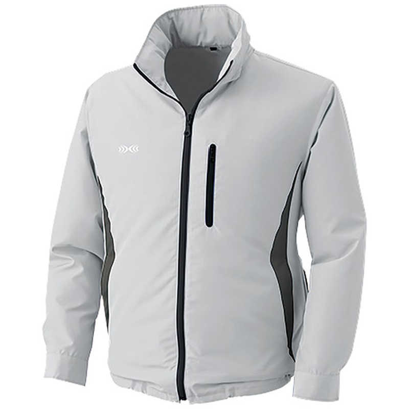 空調服　フード付きポリエステル製 ウェアのみ シルバー L　KU90520-C06-S3