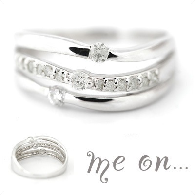 me on... 本物の輝きが導く美しさ K10天然ダイヤモンドリング 発送目安：２３週間