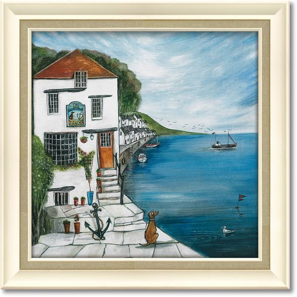 ユーパワー ジョー/ラム Gel加工 アートフレーム 「ドッグ アンド アンカー」 7,800円