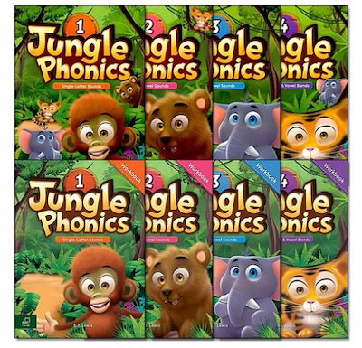 Jungle Phonics ジャングルフォニックス 教材ワークブック 全巻セット (全8巻) 8,520円