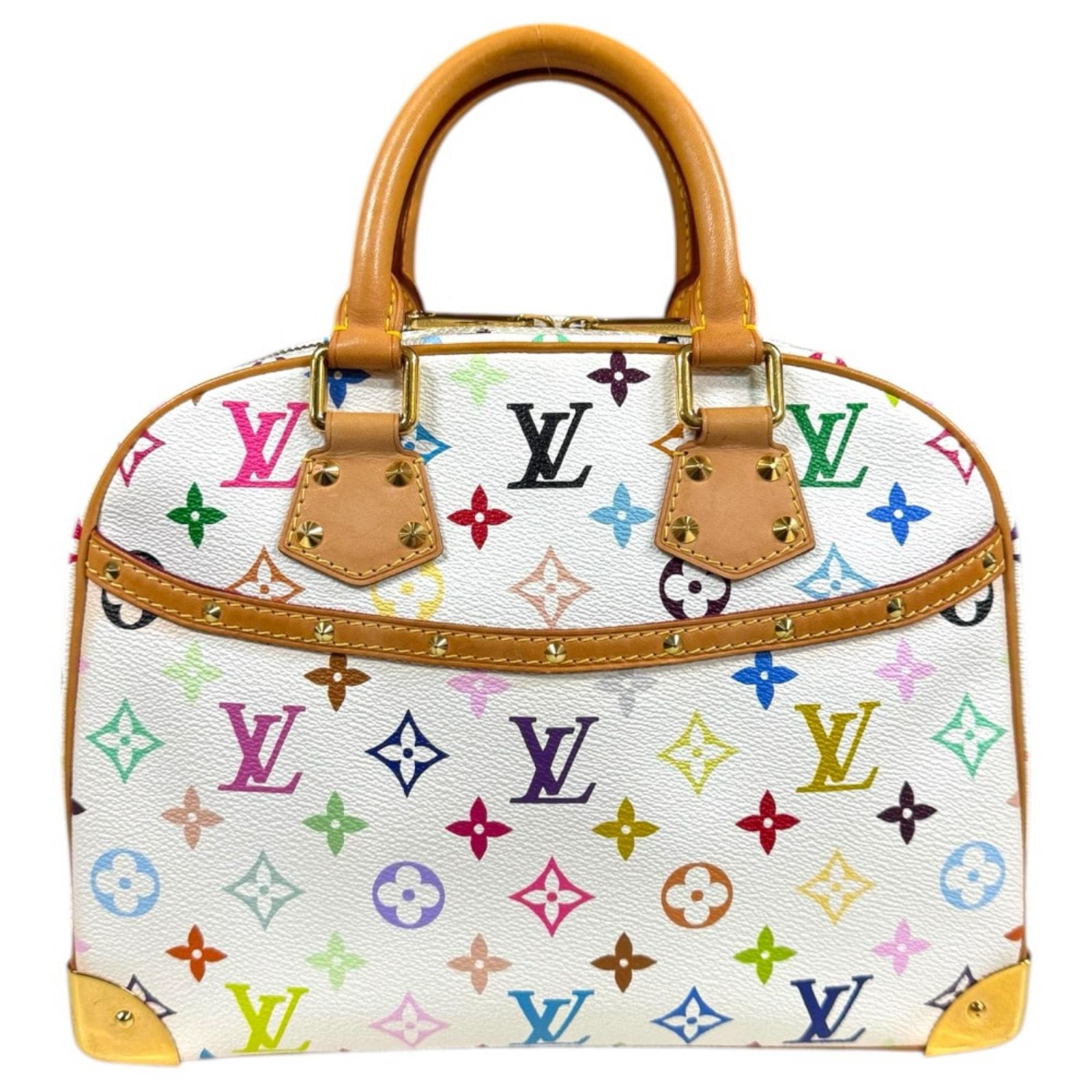 ルイヴィトン トゥルーヴィル モノグラムマルチカラー ハンドバッグ モノグラムマルチカラー M92663 ホワイト LOUIS VUITTON 中古