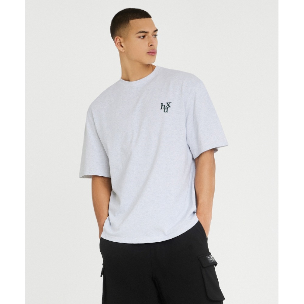 HDEX シグネチャーエンブロイダリーショートスリーブ (メランジホワイト) 5,582円