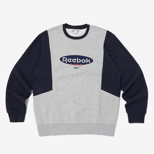 ヘリテージ配色マンツーマンメランジグレー/ネイビーRETS5FM42G2