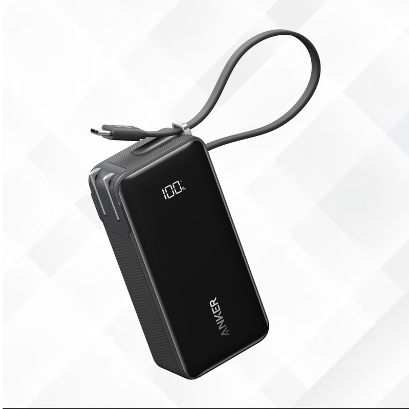 Anker Power Bank (10000mAh, Fusion, Built-In USB-C ケーブル) (10000mAh 30W出力モバイルバッテリー搭載 30W出力USB充電器) / L